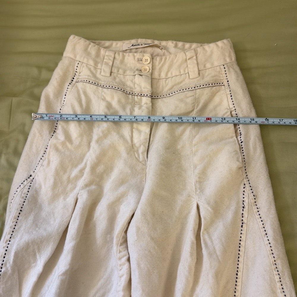 Marithe Francois Girbaud: Cream Wide-Leg Pants - Picture 15 of 16